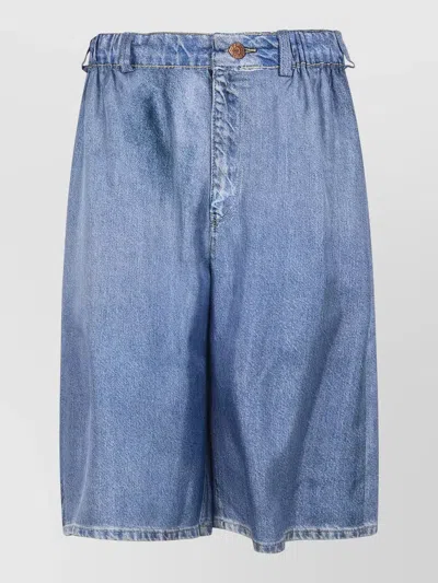 Pierre Louise Mascia Aloe Shorts Tailored Trousers Front Pleats In Blue