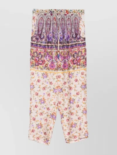 Pierre Louise Mascia Aloe Trousers With Floral And Paisley Patterns In Multi