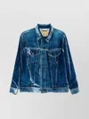Pierre Louise Mascia Denim Jacket With Flap Pockets And Long Sleeves In Blue