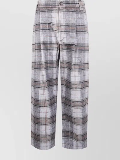Pierre Louise Mascia "drappa" Trouser Pleated Front In Gray