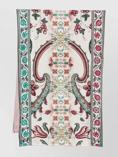 Pierre Louise Mascia Floral Paisley Rectangular Scarf Cm 65x190