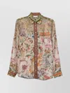 Pierre Louise Mascia Floral Pattern Silk Shirt