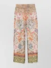 Pierre Louise Mascia Floral Pattern Silk Trousers In Pink