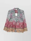 Pierre Louise Mascia Floral Patterned Single-breasted Silk Jacket In Multi