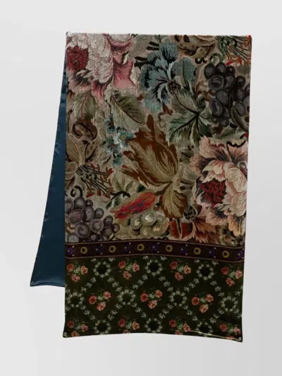 Pierre Louise Mascia Floral Textured Scarf 65x200