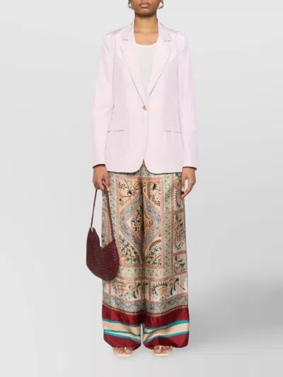 Pierre Louise Mascia Graphic Print High Waist Wide Leg Trousers In Multi