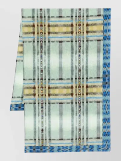 Pierre Louise Mascia Hawnbci Beaded Scarf Rectangular Lightweight In Multi