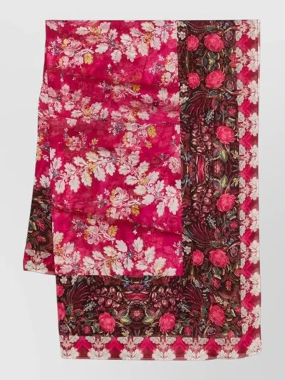 Pierre Louise Mascia Hawnbci Floral Lightweight Rectangular Scarf 135x190 In Multi