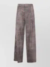 Pierre Louise Mascia High Waist Houndstooth Wide Leg Trousers In Multi