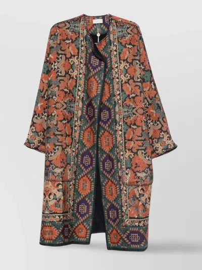 Pierre Louise Mascia Long Wool Kimono Tote Bag In Multi