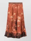 Pierre Louise Mascia Midi A-line Floral Print Skirt In Multi