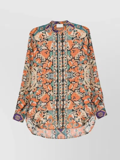 Pierre Louise Mascia Paisley Print Silk Shirt In Multi