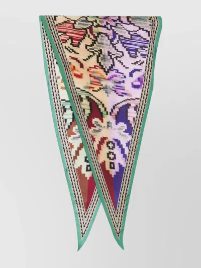 Pierre Louise Mascia Rectangular Scarf Geometric Pattern 65x120