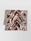 Pierre Louise Mascia Rectangular Scarf Luxurious Fringed Edges