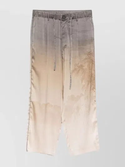 Pierre Louise Mascia Relaxed Fit Trousers Palm Print In Multi