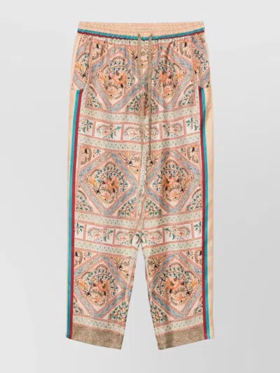 Pierre Louise Mascia Straight Leg Trousers Side Stripes In Multi