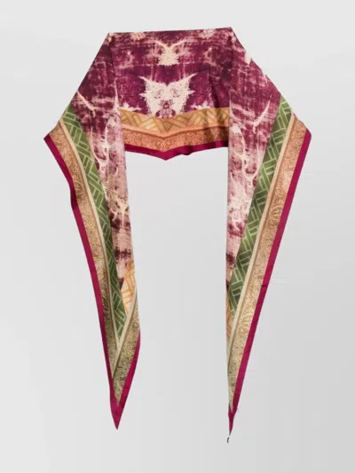 Pierre Louise Mascia Triangle Scarf "65x120" Fringe Detail