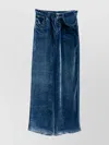 Pierre Louise Mascia Wide-leg Trousers Featuring Denim Pattern In Blue