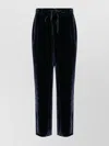 Pierre Louise Mascia Wide Leg Velvet Trousers Side Pockets In Black