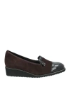 Pierre Moda Comoda Woman Loafers Dark Brown Size 5 Leather In Brown
