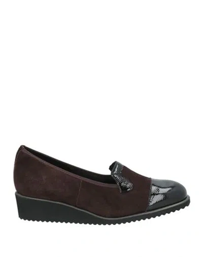Pierre Moda Comoda Woman Loafers Dark Brown Size 5 Leather