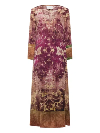 Pierre-louis Mascia Abstract-print Maxi Dress In Multi