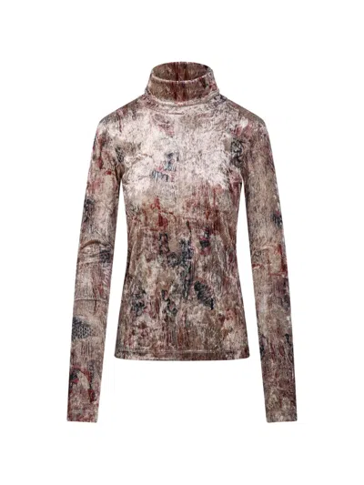 Pierre-louis Mascia Long-sleeve High-neck T-shirt In Multi