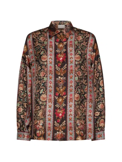 Pierre-louis Mascia Aloe Floral-print Paisley Blouse In Multi
