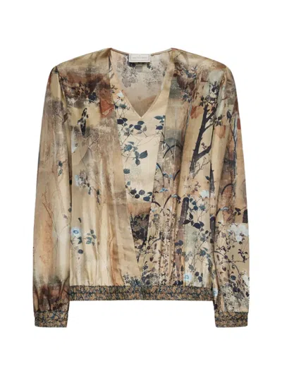 Pierre-louis Mascia Aloe Floral-print Silk Blouse In Multi