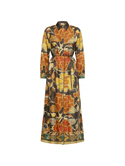 Pierre-louis Mascia Aloe Maxi Dress In Animal Print