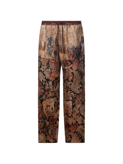 Pierre-louis Mascia Aloe Patterned-jacquard Trousers In Multi