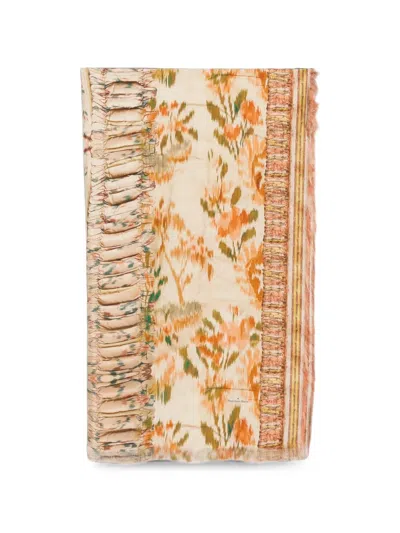 Pierre-louis Mascia Aloeuw Floral-print Fringed Scarf In Multi