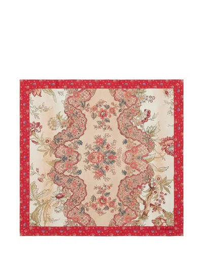 Pierre-louis Mascia Aloeuw Floral-print Scarf In Red