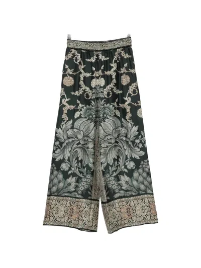 Pierre-louis Mascia Pierre Louis Mascia Printed Silk Trousers In Multi