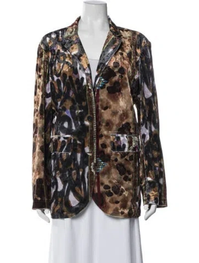 Pre-owned Pierre-louis Mascia Cashmere Patterned Blazer W/ Tags In Multi