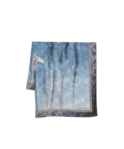 Pierre-louis Mascia Cialda Floral-print Scarf In Blue