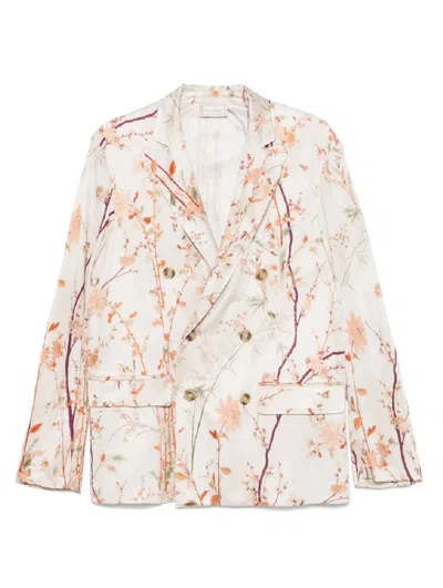 Pierrelouis Mascia Double-breasted Floral Print Jacket