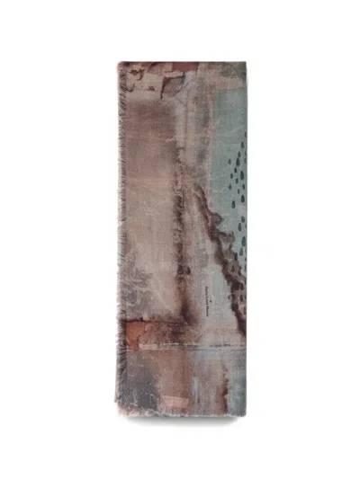 Pierre-louis Mascia Euclide/s Frayed Wool Scarf In Multi