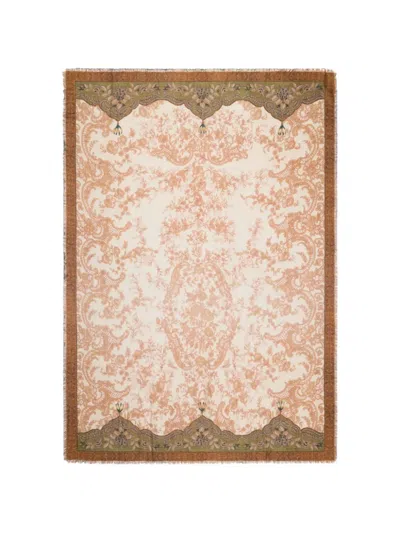 Pierre-louis Mascia Euclidex Floral Paisley Cashmere Scarf In Brown