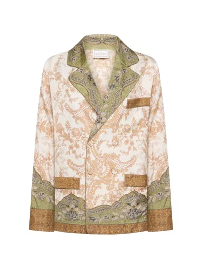 Pierre-louis Mascia Floral Paisley Silk Blazer In Multi
