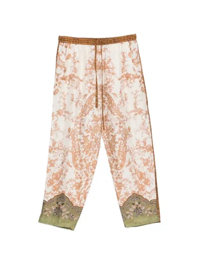 Pierre-louis Mascia Floral-print Drawstring-waist Trousers In Multi