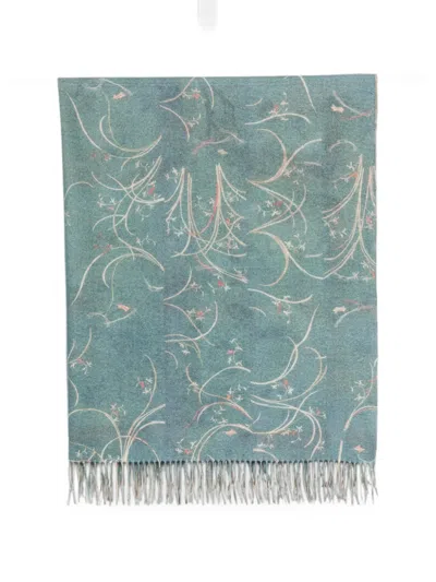 Pierre-louis Mascia Floral-print Fringed Scarf In Multi