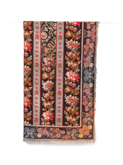 Pierre-louis Mascia Floral-print Fringed Scarf In Multi