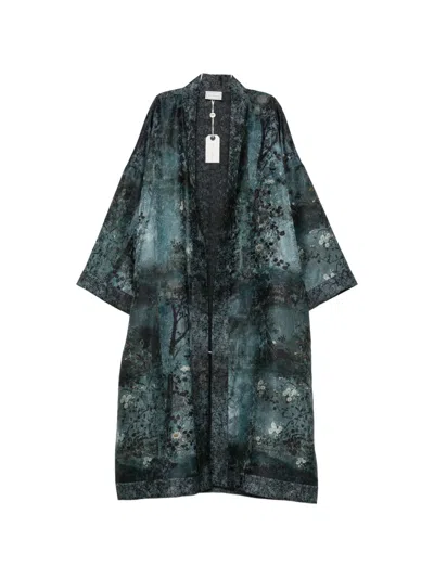 Pierre-louis Mascia Floral-print Silk Kimono In Multi