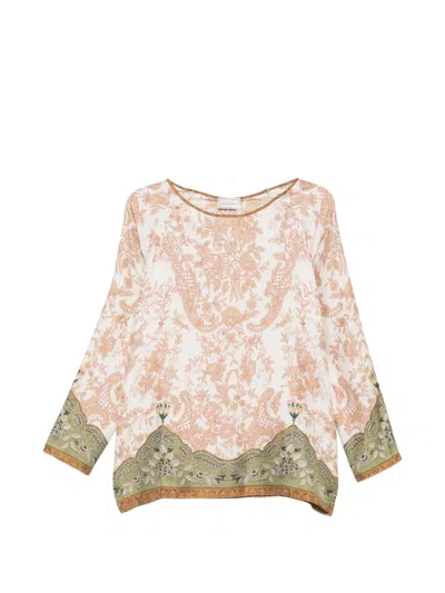 Pierre-louis Mascia Floral-print Silk-blend Blouse In Multi
