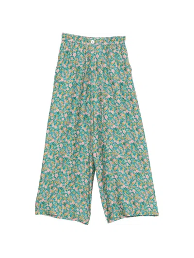 Pierre-louis Mascia Floral-printed Palazzo Pants In Green