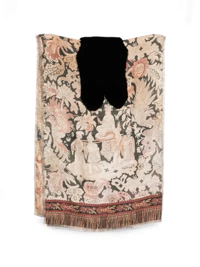 Pierre-louis Mascia Graphic-print Fringed Scarf In White