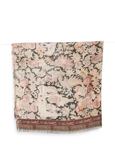 Pierre-louis Mascia Jacquard-woven Fringed Scarf In Multi