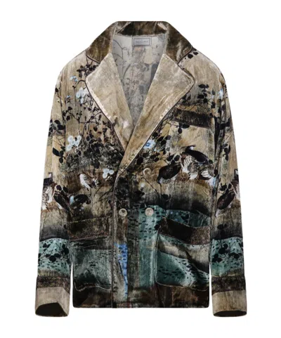 Pierre-louis Mascia Kanpur Graphic-print Double-breasted Blazer In Multi
