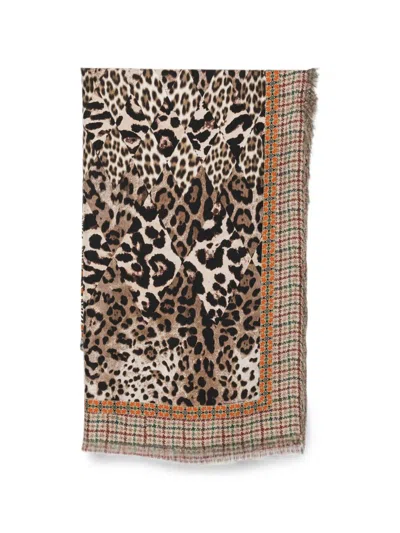 Pierre-louis Mascia Leopard-print Diamond-quilted Scarf In Animal Print